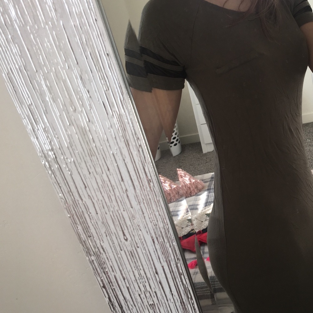dark green sports dress